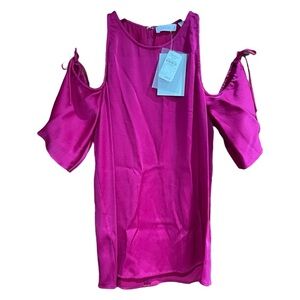 ALC Magenta Off Shoulder Cold Shoulder Blouse US 2